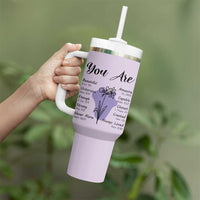 Uplifting Christian Faith Tumbler With Handle You Are Affirmations Motivational Bible Verse