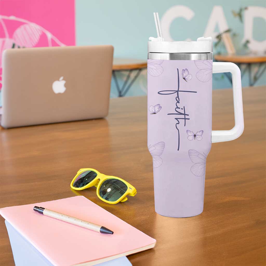 Uplifting Christian Faith Tumbler With Handle You Are Affirmations Motivational Bible Verse