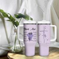 Uplifting Christian Faith Tumbler With Handle You Are Affirmations Motivational Bible Verse