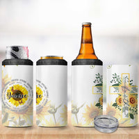 Uplifting Christian Faith Sunflower 4 in 1 Can Cooler Tumbler You Are Motivational Bible Verse