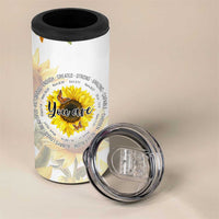 Uplifting Christian Faith Sunflower 4 in 1 Can Cooler Tumbler You Are Motivational Bible Verse