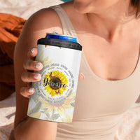 Uplifting Christian Faith Sunflower 4 in 1 Can Cooler Tumbler You Are Motivational Bible Verse