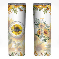 Uplifting Christian Faith Sunflower Skinny Tumbler You Are Motivational Bible Verse