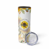 Uplifting Christian Faith Sunflower Skinny Tumbler You Are Motivational Bible Verse