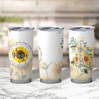Uplifting Christian Faith Sunflower Tumbler Cup You Are Motivational Bible Verse