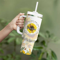 Uplifting Christian Faith Sunflower Tumbler With Handle You Are Motivational Bible Verse