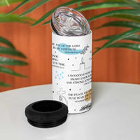 Daily Bible Affirmations 4 in 1 Can Cooler Tumbler Christian Faith Motivation Uplifting Religious Gift
