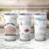 Daily Bible Affirmations Tumbler Cup Christian Faith Motivation Uplifting Religious Gift