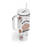 Daily Bible Affirmations Tumbler With Handle Christian Faith Motivation Uplifting Religious Gift