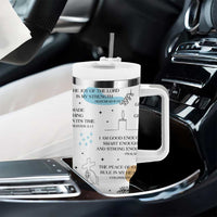 Daily Bible Affirmations Tumbler With Handle Christian Faith Motivation Uplifting Religious Gift