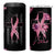 Personalized Breast Cancer Warrior Support 4 in 1 Can Cooler Tumbler Custom Name Pink Ribbon Sunflower American Flag