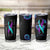 Personalized Suicide Prevention Awareness Tumbler Cup Custom Name Teal and Purple Ribbon Sunflower American Flag