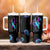 Personalized Suicide Prevention Awareness Tumbler With Handle Custom Name Teal and Purple Ribbon Sunflower American Flag