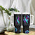 Personalized Suicide Prevention Awareness Tumbler With Handle Custom Name Teal and Purple Ribbon Sunflower American Flag