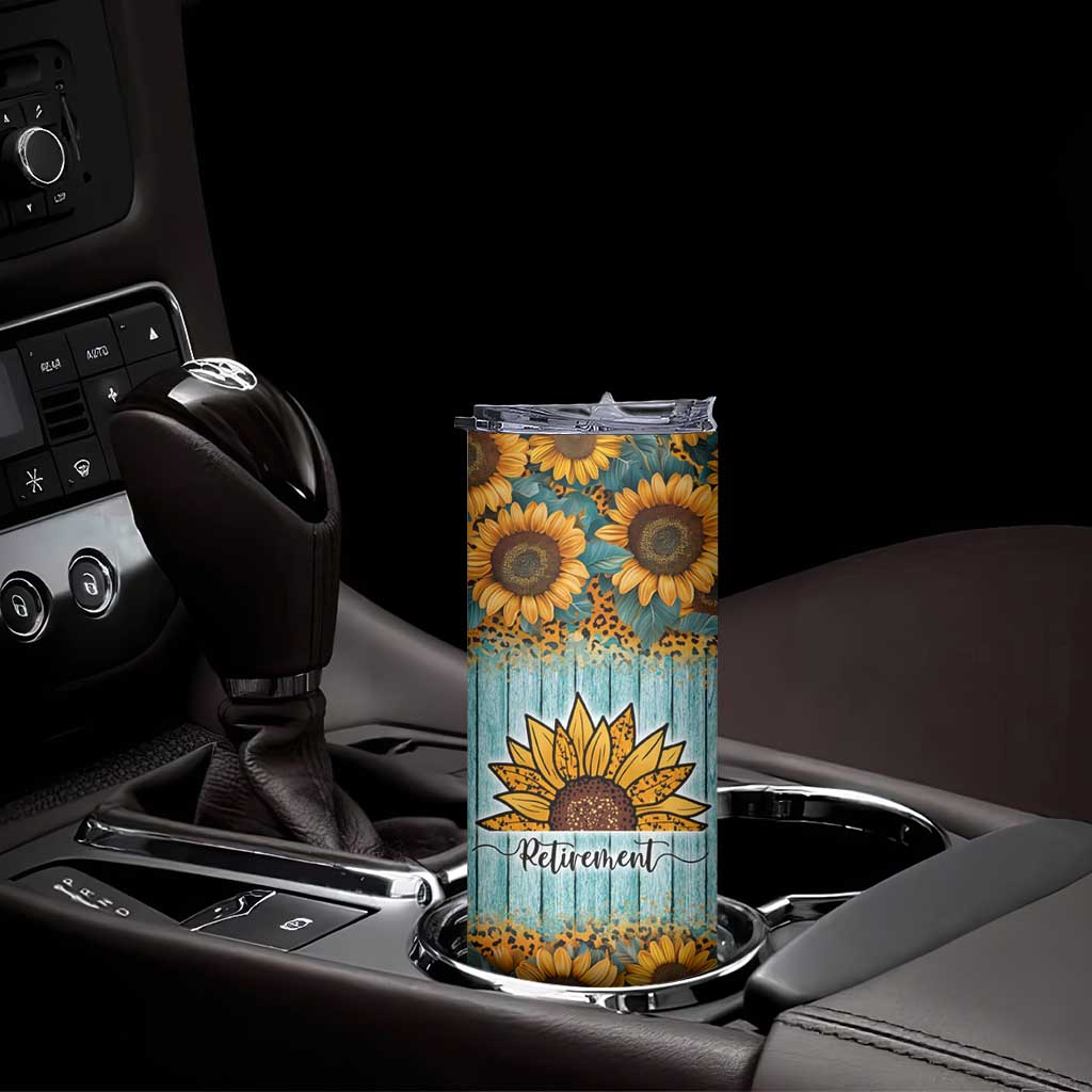 Funny Retirement Gifts For Women Skinny Tumbler Retired Every Hour Is A Happy Hour - Wonder Print Shop