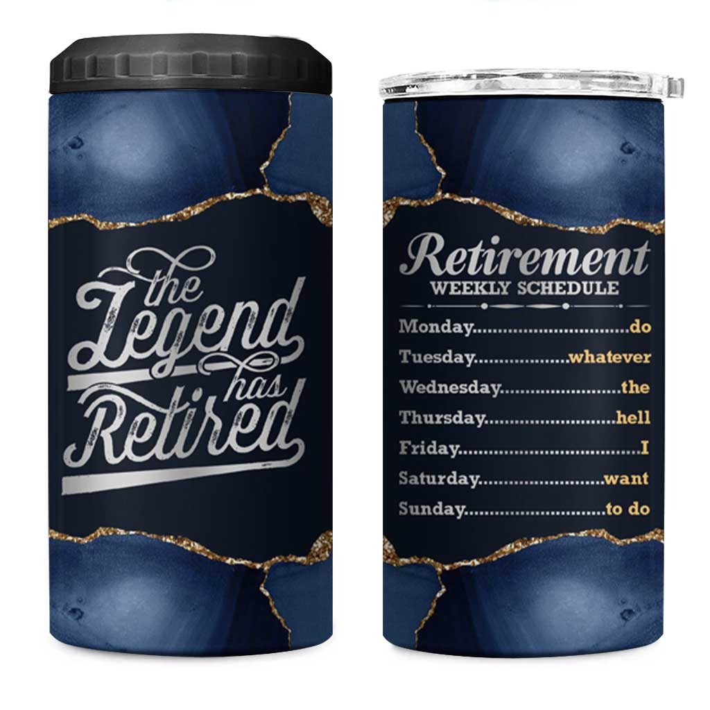 The Legend Has Retired 4 in 1 Can Cooler Tumbler Do Whatever The Hell You Want To Do Retirement Gifts - Wonder Print Shop