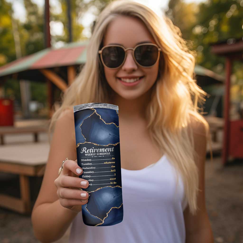 The Legend Has Retired Skinny Tumbler Do Whatever The Hell You Want To Do Retirement Gifts - Wonder Print Shop