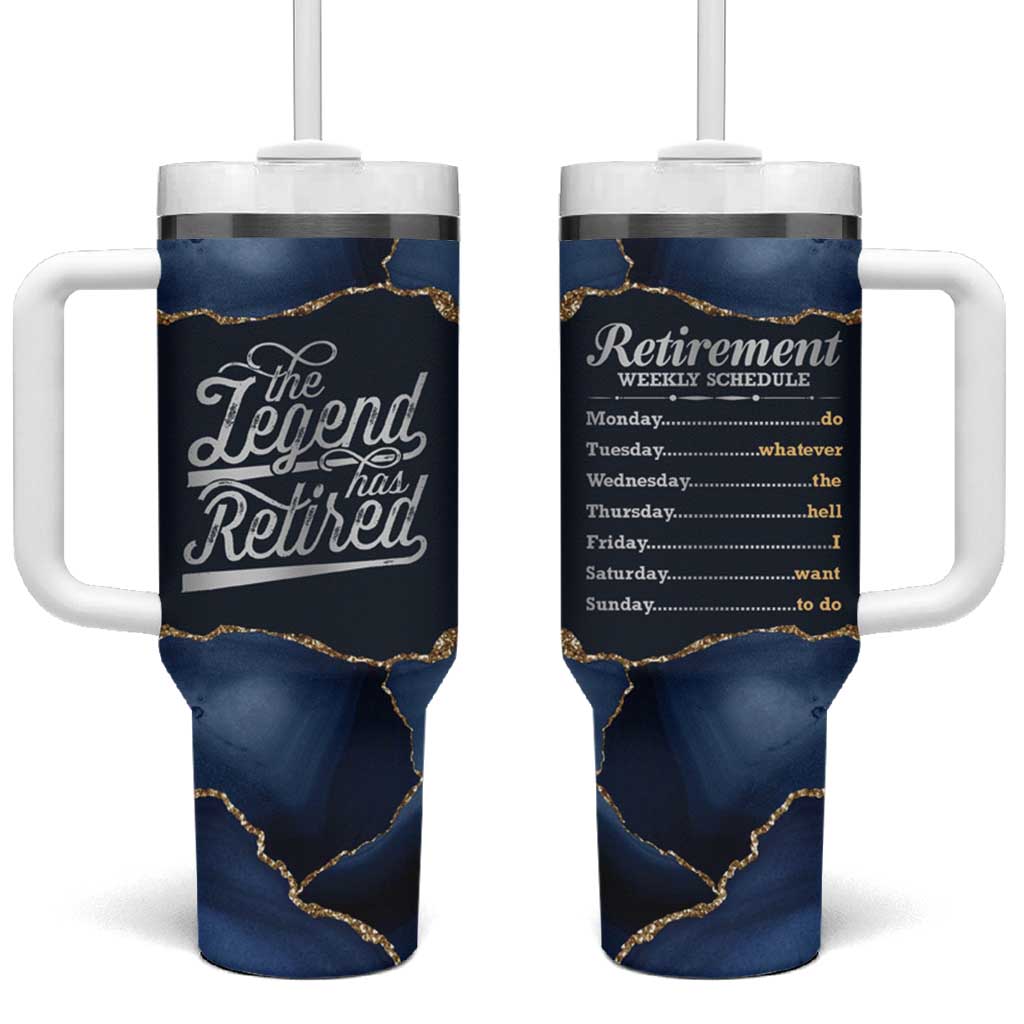The Legend Has Retired Tumbler With Handle Do Whatever The Hell You Want To Do Retirement Gifts - Wonder Print Shop