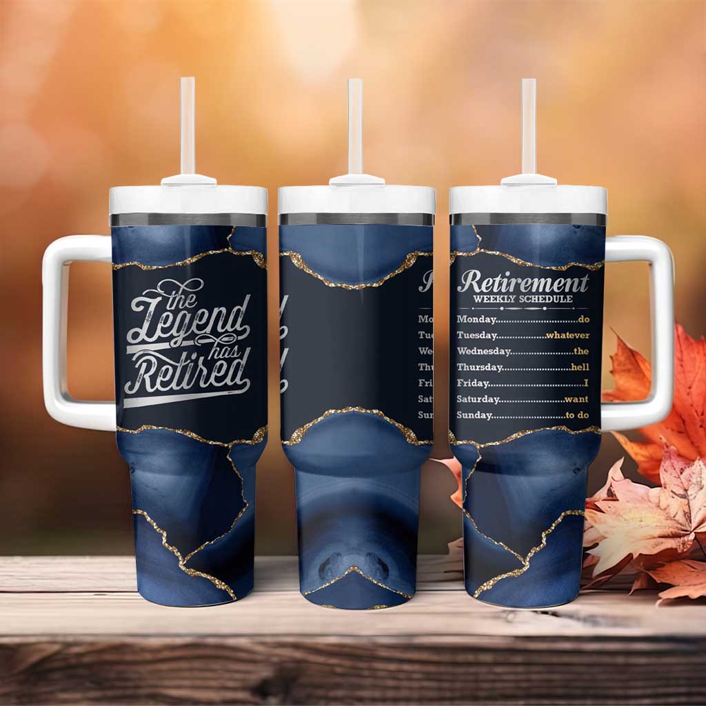 The Legend Has Retired Tumbler With Handle Do Whatever The Hell You Want To Do Retirement Gifts - Wonder Print Shop