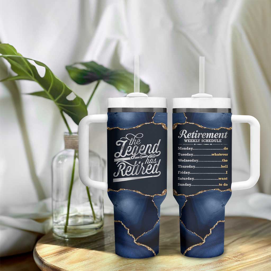 The Legend Has Retired Tumbler With Handle Do Whatever The Hell You Want To Do Retirement Gifts - Wonder Print Shop