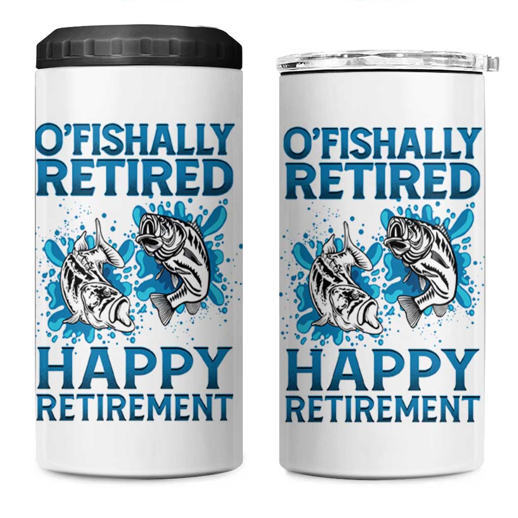 Fishing Gifts For Men Retirement 4 in 1 Can Cooler Tumbler O'fishally Retired Fisherman - Wonder Print Shop