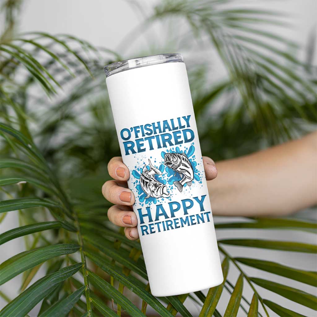 Fishing Gifts For Men Retirement Skinny Tumbler O'fishally Retired Fisherman - Wonder Print Shop