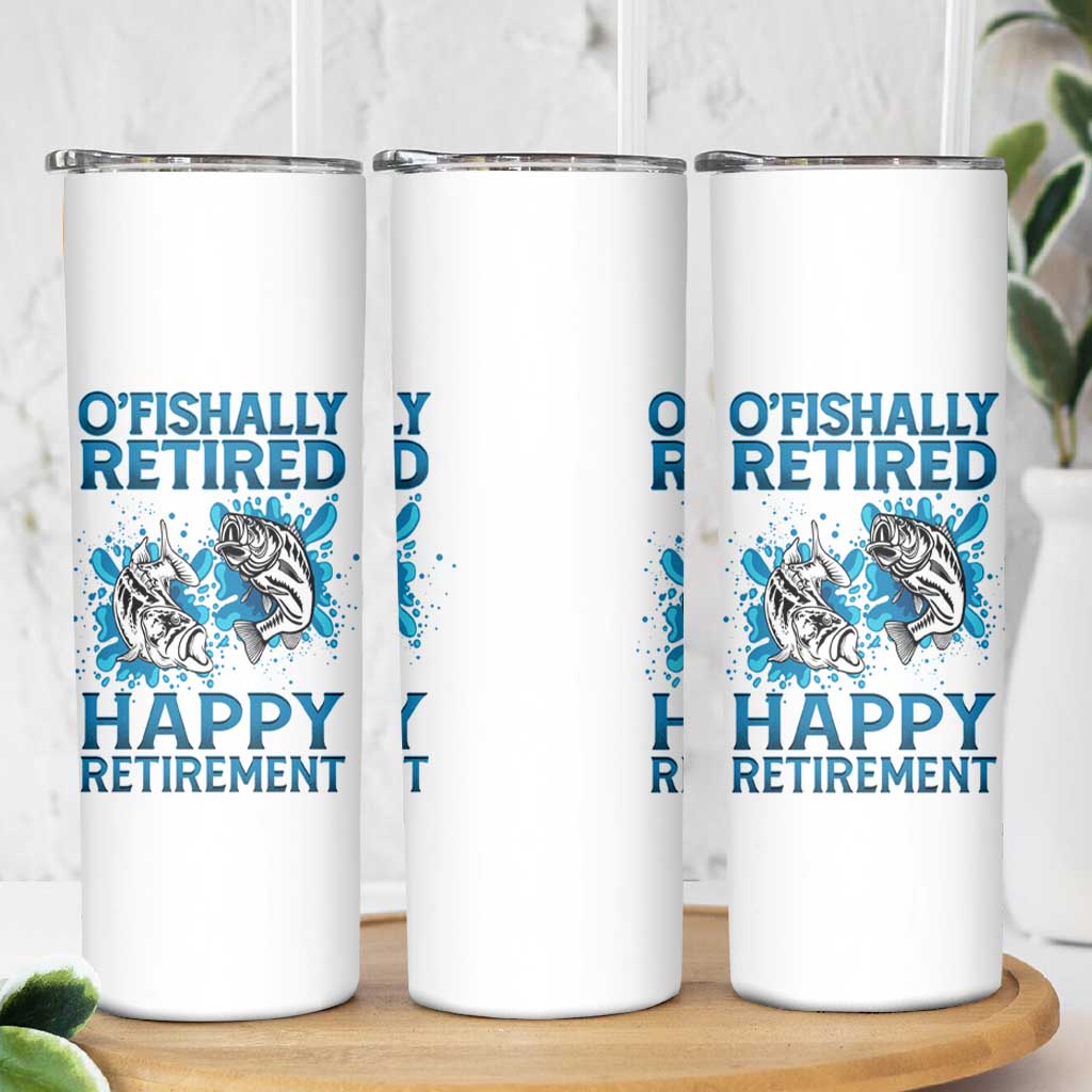 Fishing Gifts For Men Retirement Skinny Tumbler O'fishally Retired Fisherman - Wonder Print Shop