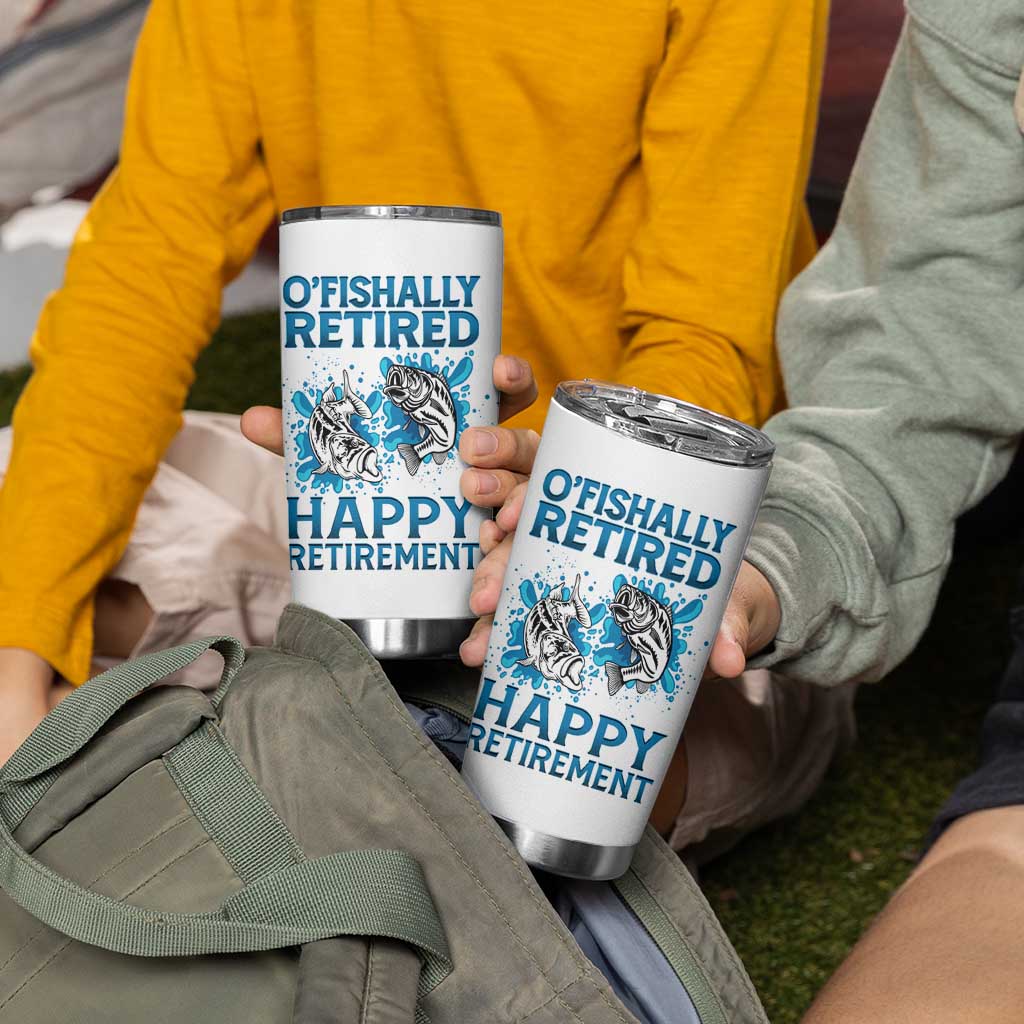 Fishing Gifts For Men Retirement Tumbler Cup O'fishally Retired Fisherman - Wonder Print Shop