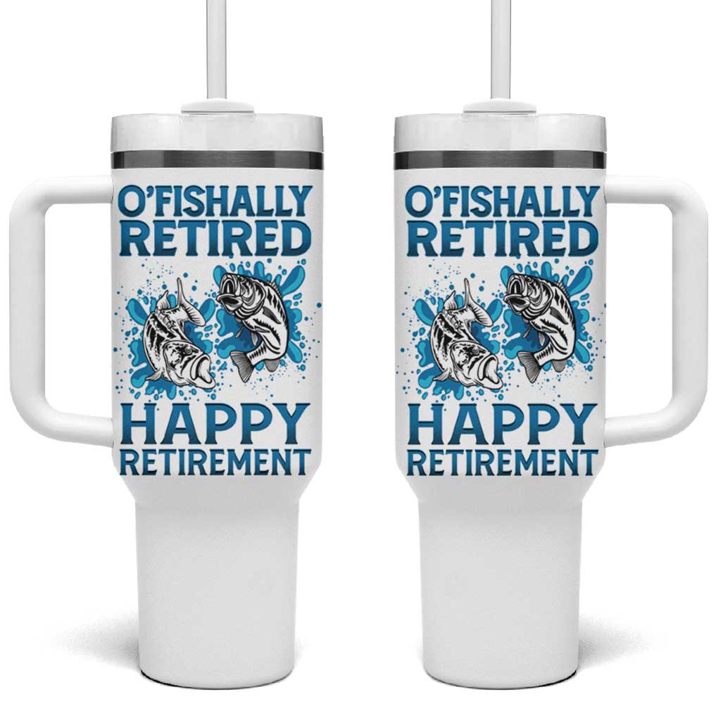 Fishing Gifts For Men Retirement Tumbler With Handle O'fishally Retired Fisherman - Wonder Print Shop
