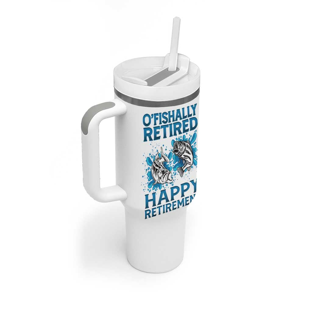 Fishing Gifts For Men Retirement Tumbler With Handle O'fishally Retired Fisherman - Wonder Print Shop
