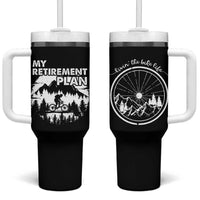Retirement Gifts For Men Tumbler With Handle My Retirement Plan Bicycle Biker Living The Bike Life - Wonder Print Shop