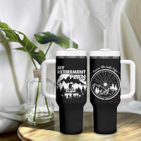 Retirement Gifts For Men Tumbler With Handle My Retirement Plan Bicycle Biker Living The Bike Life - Wonder Print Shop