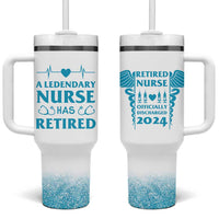 Retired Nurse Tumbler With Handle A Legendary Nurse Has Retired Officially Discharged 2024 - Wonder Print Shop
