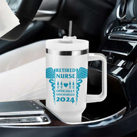 Retired Nurse Tumbler With Handle A Legendary Nurse Has Retired Officially Discharged 2024 - Wonder Print Shop