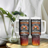 Retired Firefighter Tumbler With Handle Being A Retired Firefighter Is An Honor Retirement Gift - Wonder Print Shop