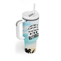 Retirement Gifts For Women Tumbler With Handle Not My Problem Anymore Beach Trip - Wonder Print Shop
