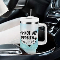 Retirement Gifts For Women Tumbler With Handle Not My Problem Anymore Beach Trip - Wonder Print Shop