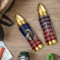 Personalized Eagle American Flag Bullet Tumbler Custom Name Patriotic Gifts For Men