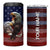 Personalized Eagle American Flag 4 in 1 Can Cooler Tumbler Custom Name Patriotic Gifts For Men