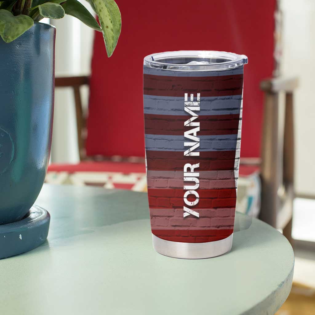 Personalized Eagle American Flag Tumbler Cup Custom Name Patriotic Gifts For Men