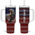 Personalized Eagle American Flag Tumbler With Handle Custom Name Patriotic Gifts For Men