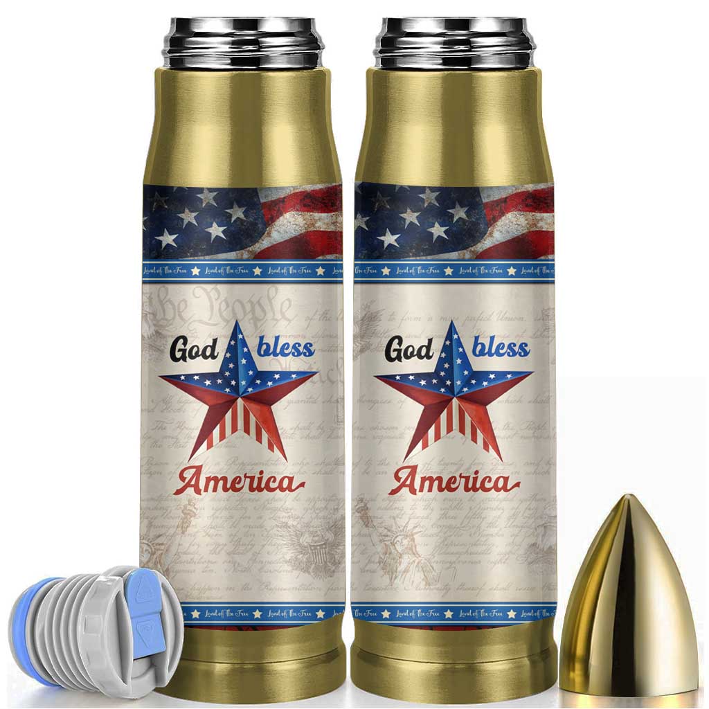 American Patriot Christian Bullet Tumbler God Bless America