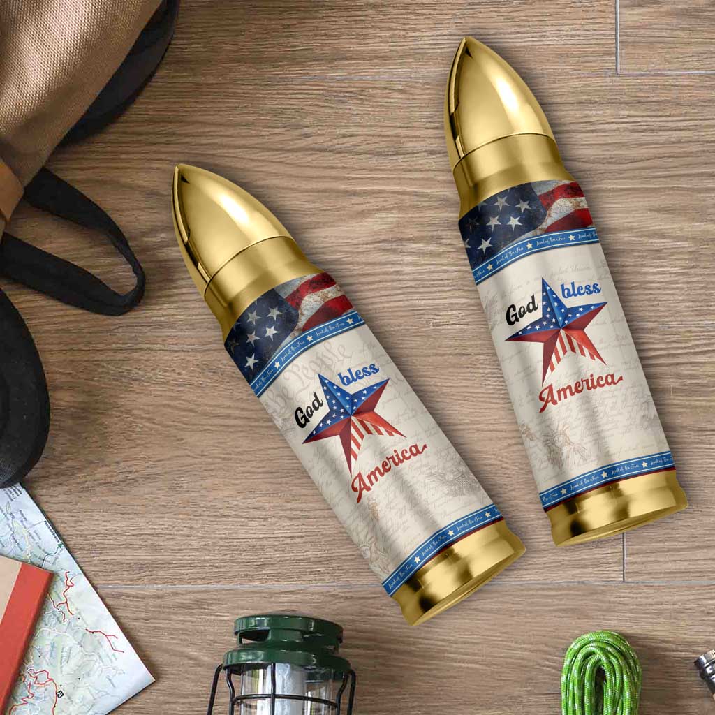 American Patriot Christian Bullet Tumbler God Bless America
