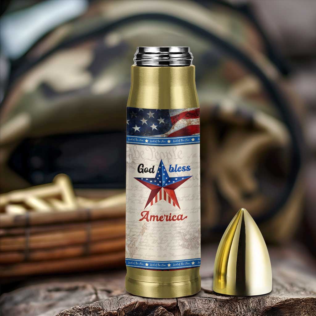 American Patriot Christian Bullet Tumbler God Bless America
