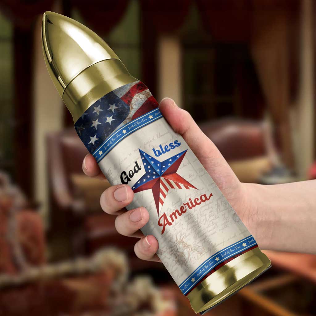 American Patriot Christian Bullet Tumbler God Bless America