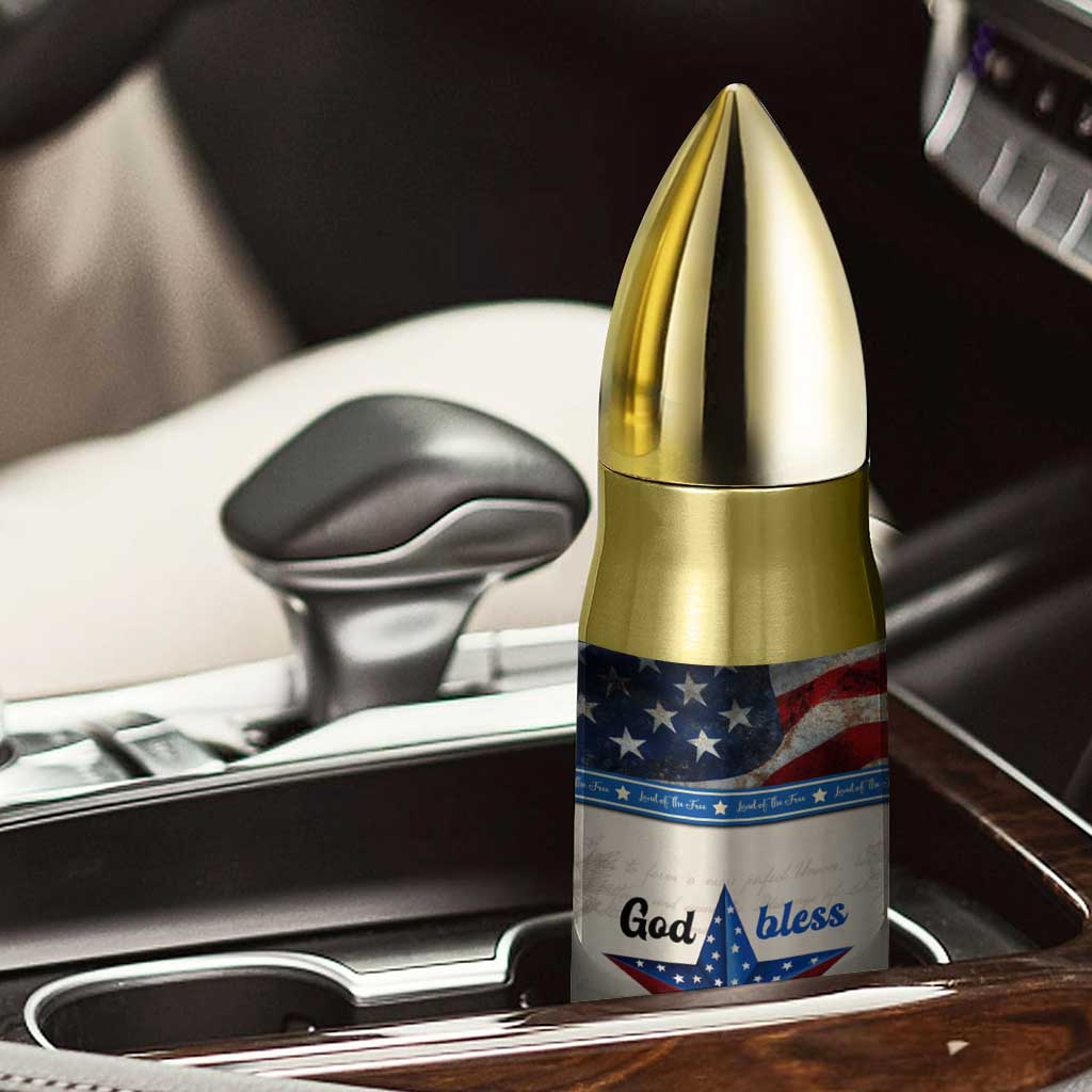 American Patriot Christian Bullet Tumbler God Bless America