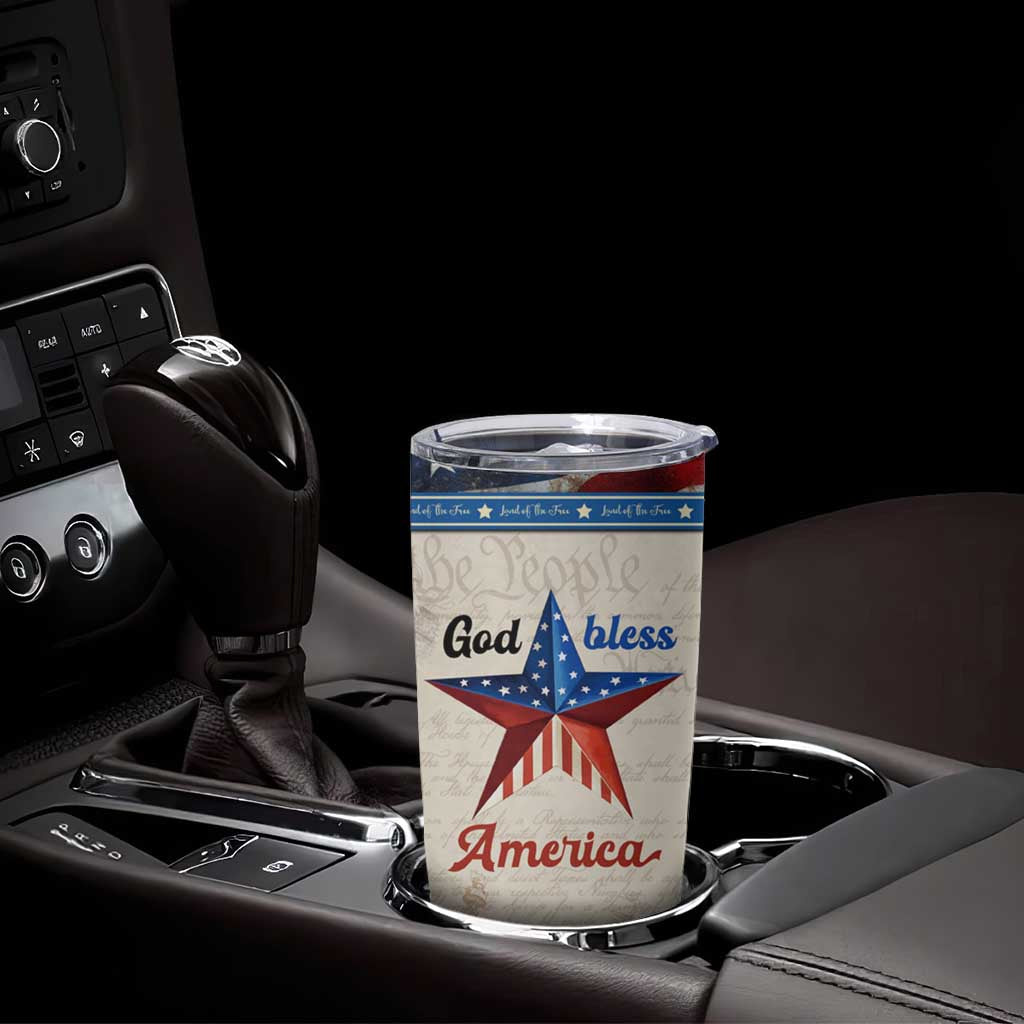 American Patriot Christian Tumbler Cup God Bless America