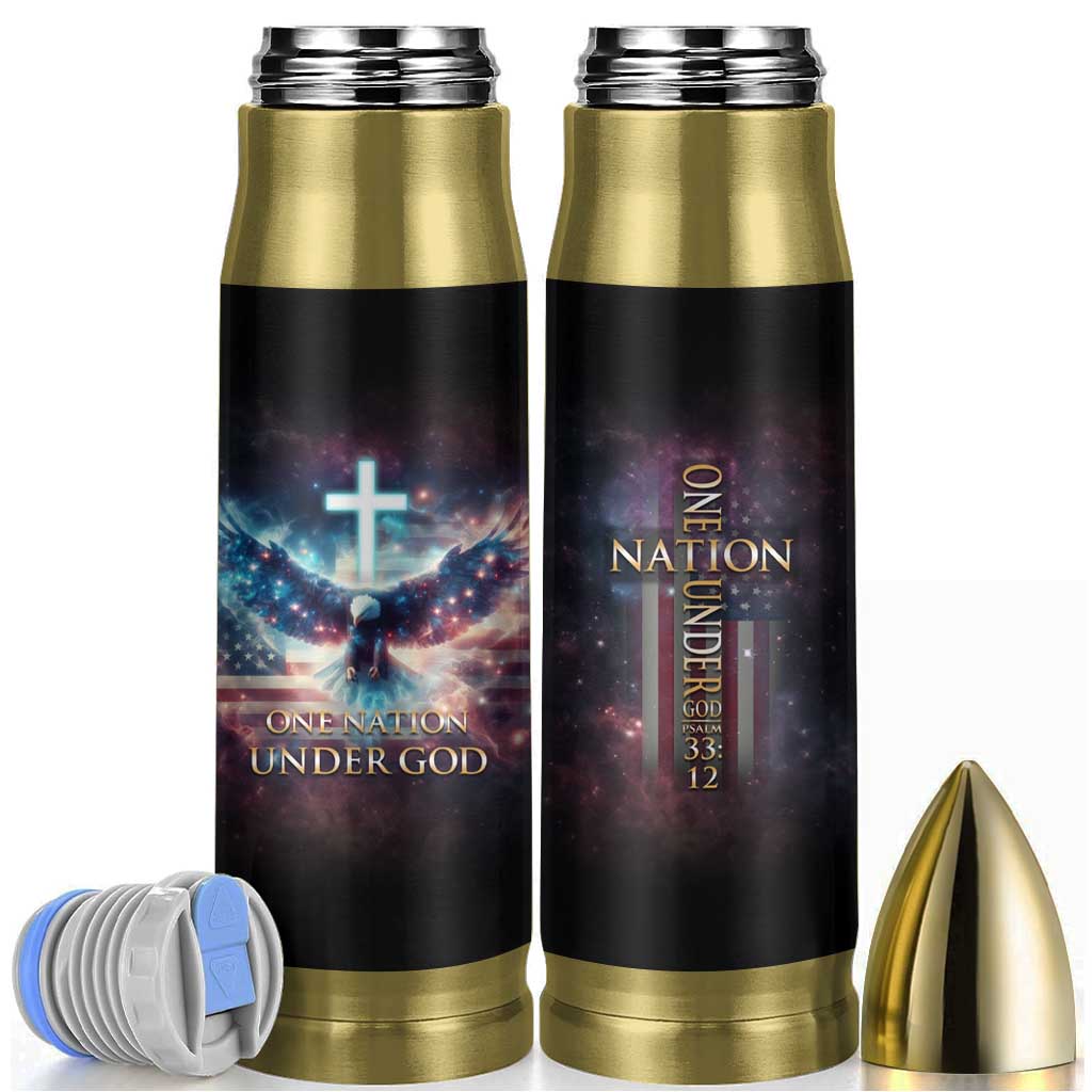 American Patriot Christian Bullet Tumbler One Nation Under God