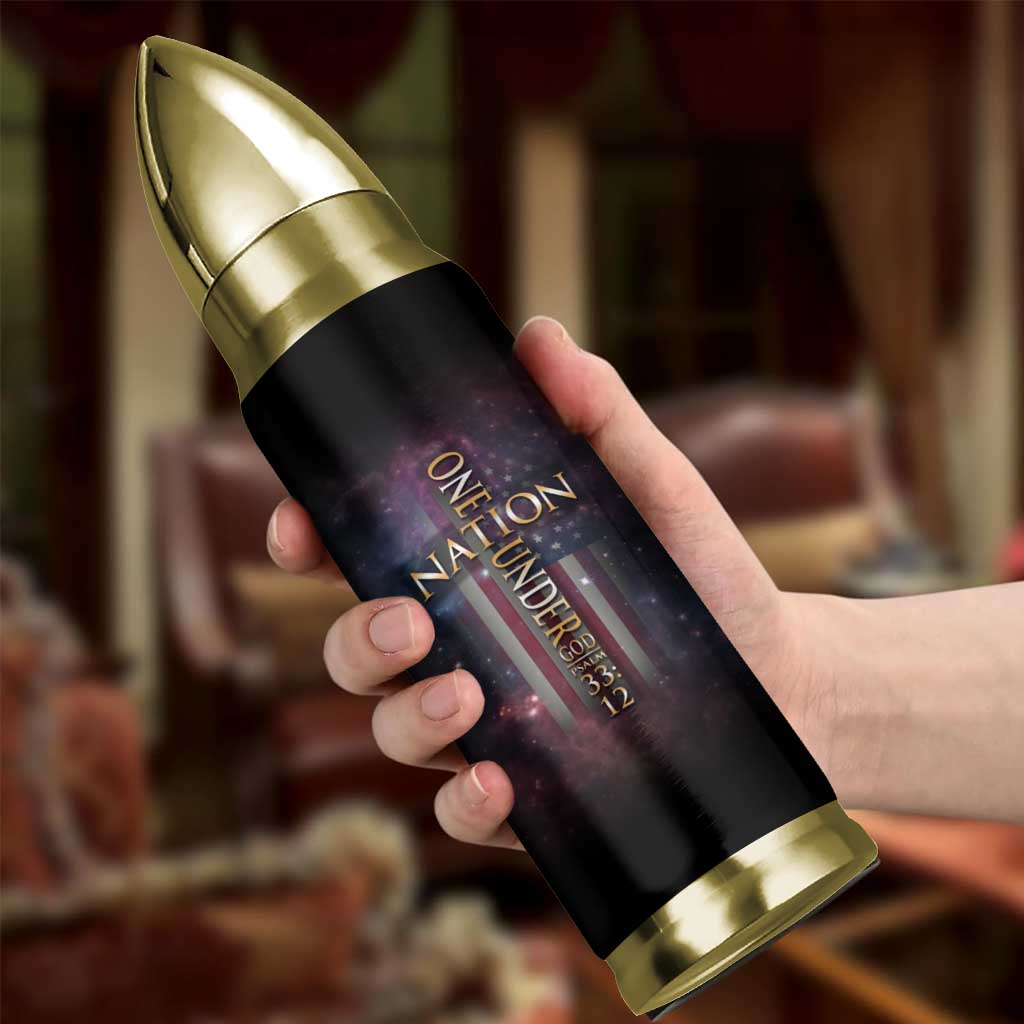 American Patriot Christian Bullet Tumbler One Nation Under God