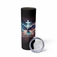American Patriot Christian Skinny Tumbler One Nation Under God
